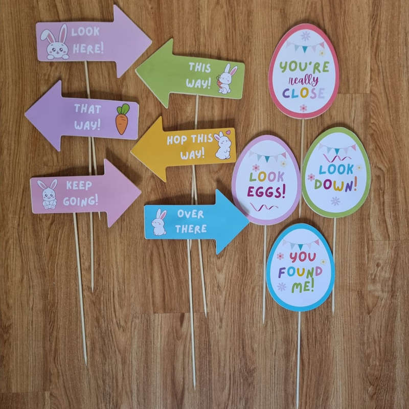 Easter Egg Hunt Signage Set of 10