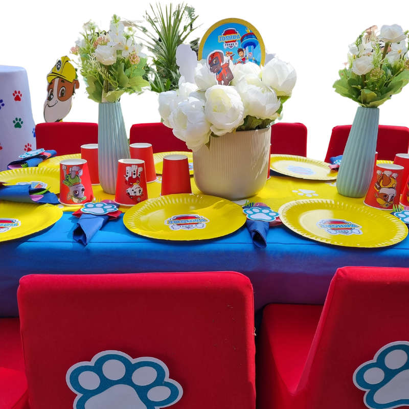 Kiddies Table and Chair Setup for 6