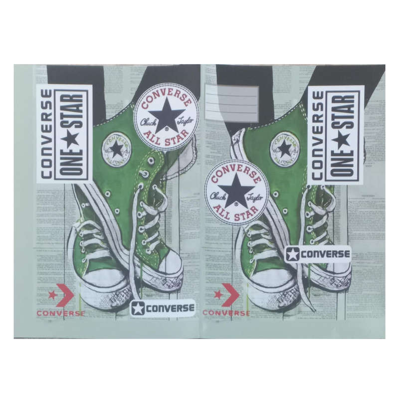 A4 Precut Book Covers - Converse Green Design - Pack of 5