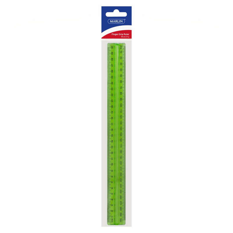 Marlin Finger Grip Ruler Assorted Colours