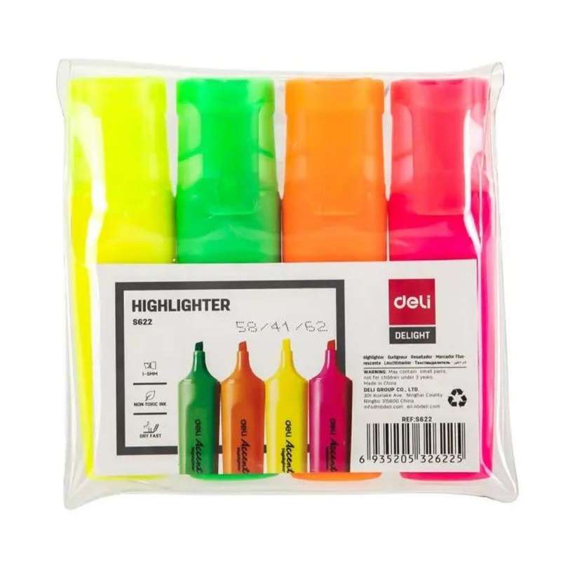Deli Highlighters Pack of 4