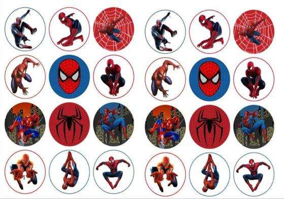 Edible Print - Spiderman Cupcakes