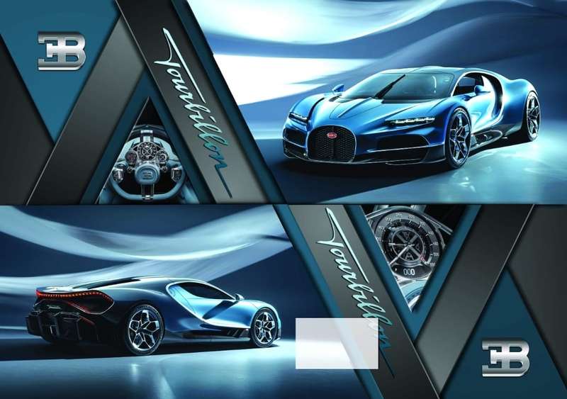 A5 Precut Book Covers - Bugatti Tourbillon