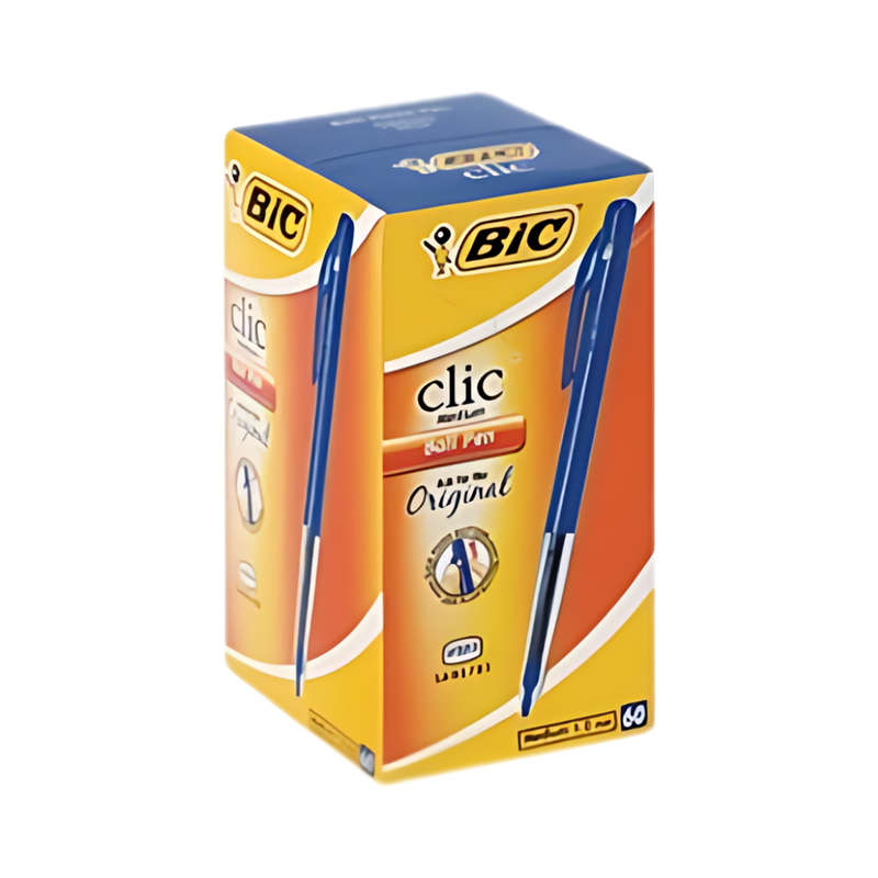BIC Click Medium Point Pen - Box - Black/ Blue / Red