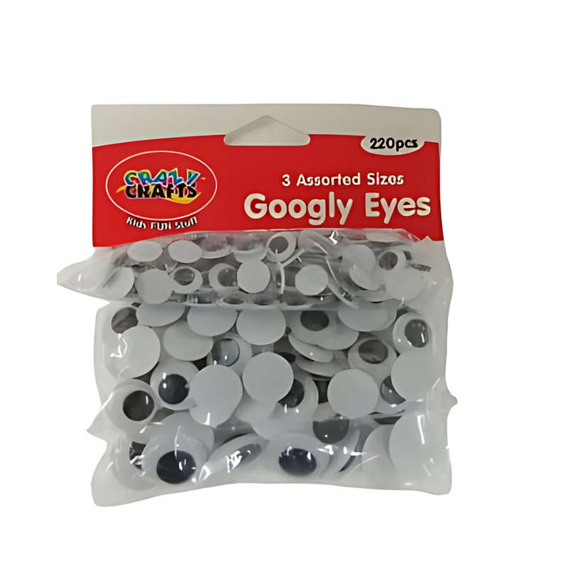 Crazy Craft Googly Eyes  Assorted Sizes (Pack of 3)