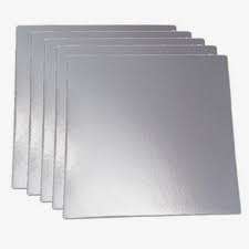 Extra Thick Masonite Cake Board - Square - Silver