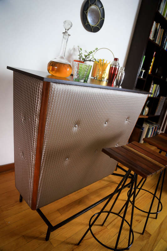 Mid Century Bar Counter and Three Chairs - Chair
