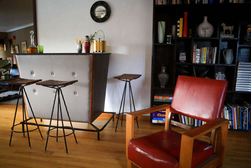 Mid Century Bar Counter and Three Chairs - Chair