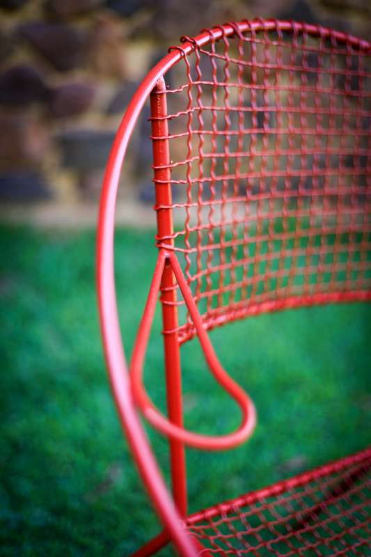 Red Retro Garden Furniture Set - Chair