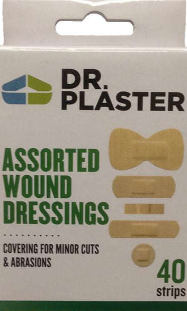 Dr Plaster Wound Dressing (Assorted) Washproof Plasters 40's