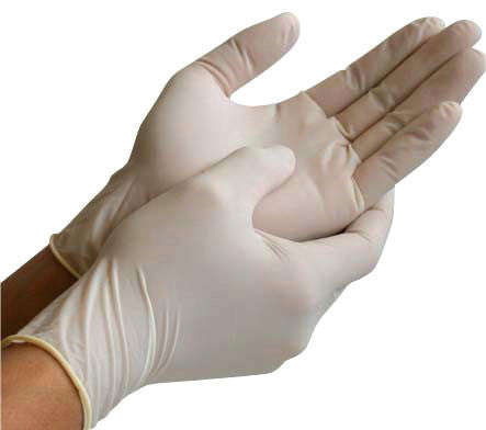 Examination Gloves Latex Powder Free - 100/Box - Large