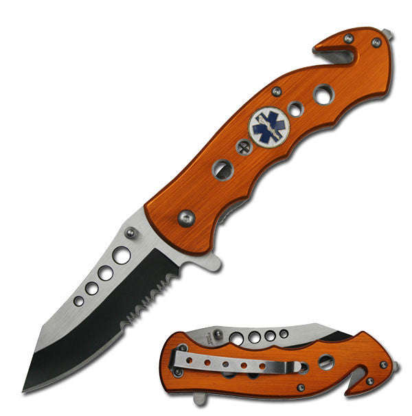 Tac Force TF-498OE Folding Rescue Knife