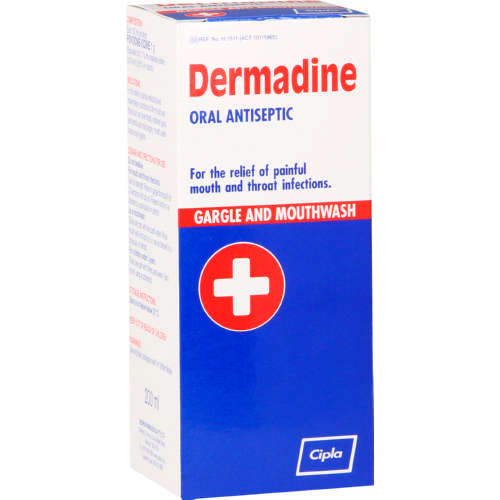 Cipla Dermadine Oral Antiseptic Gargle And Mouthwash 200ml