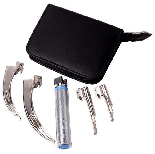 4 Blade Laryngoscope Set  Fibre Optic