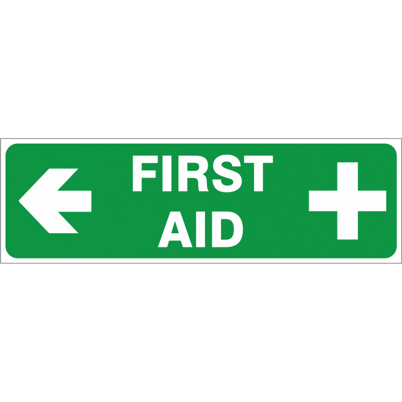 First Aid - ( Left ) safety sign