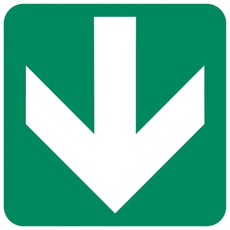 Directional Green Arrow safety sign