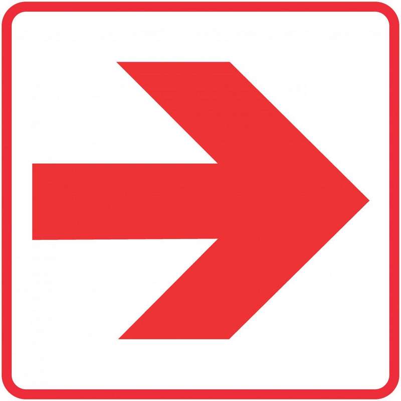 Red Arrow - Location of Fire Fighting equipment safety sign