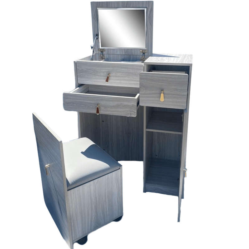 Luxurious Make-up Dressing Table With Chair - White