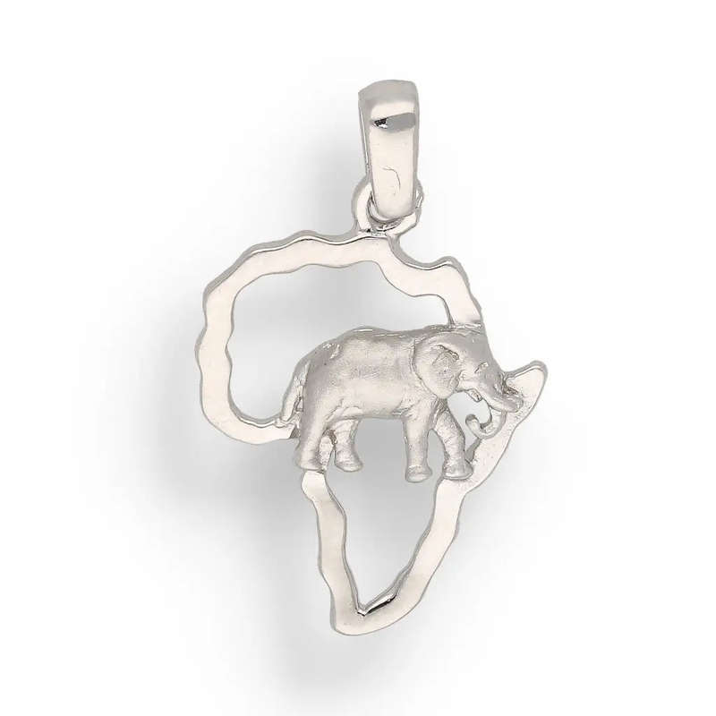Majestic Africa Sterling Silver Elephant Necklace - Carry the Continent's Heart