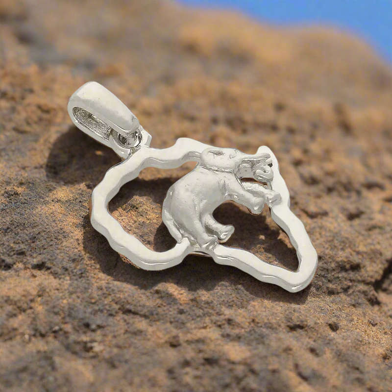 Majestic Africa Sterling Silver Elephant Necklace - Carry the Continent's Heart