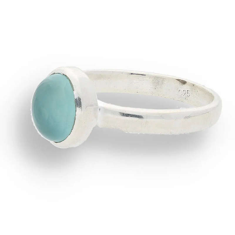 Blue Chalcedony Ring  Serenity & Self-Expression in Sterling Silver