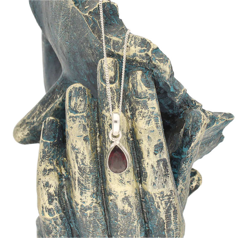 Celestial Drops Garnet Necklace - Stone of Passion and Strength