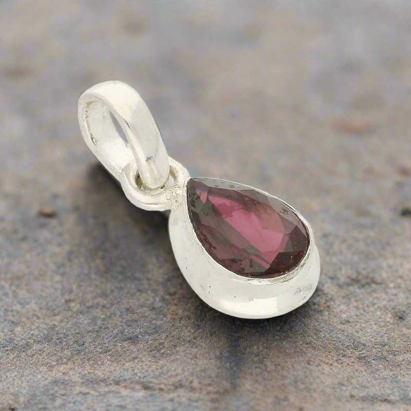 Celestial Drops Garnet Necklace - Stone of Passion and Strength