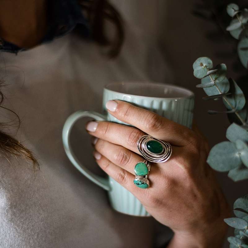 December Dream: Freeform Turquoise Ring