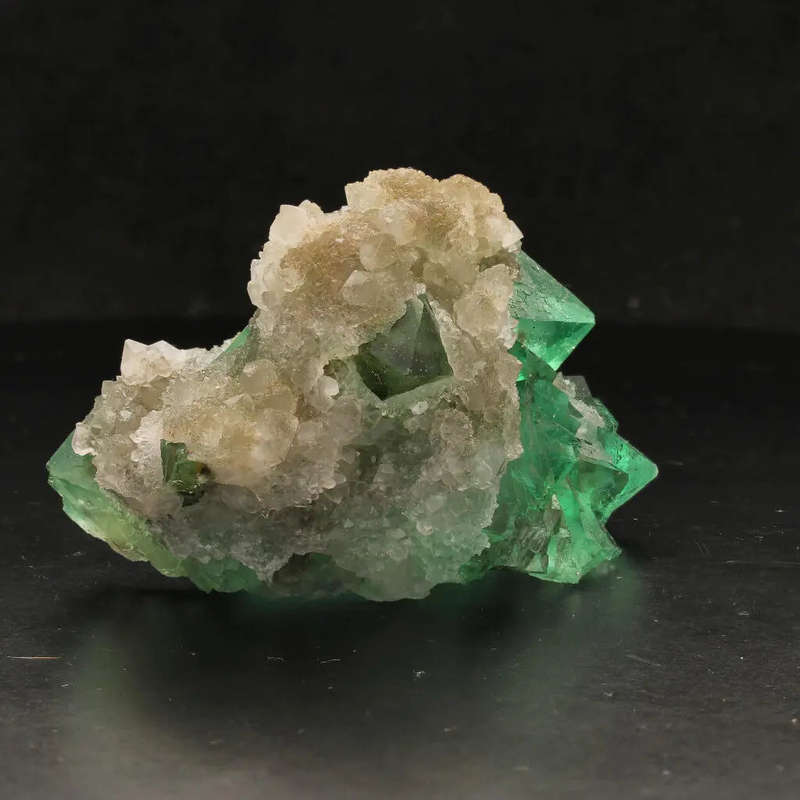 Riemvasmaak Fluorite with Quartz Crystals