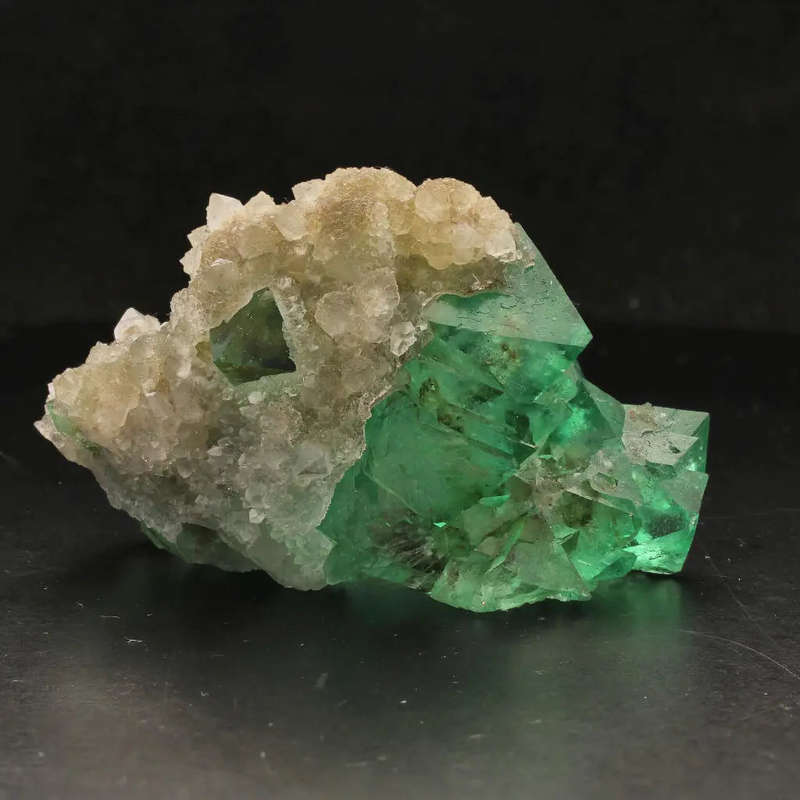 Riemvasmaak Fluorite with Quartz Crystals