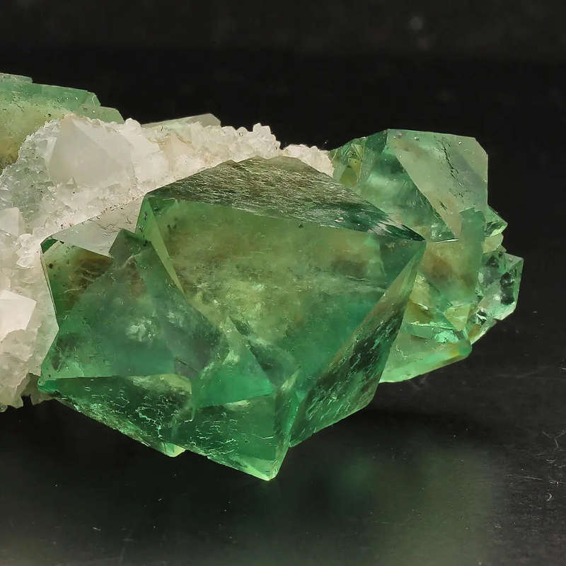 Riemvasmaak Green Octahedral Fluorite Cluster