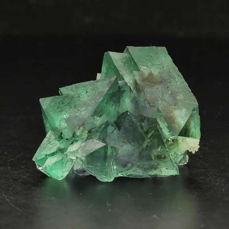 Rare Small Octahedral Fluorite Cluster with Green and Purple