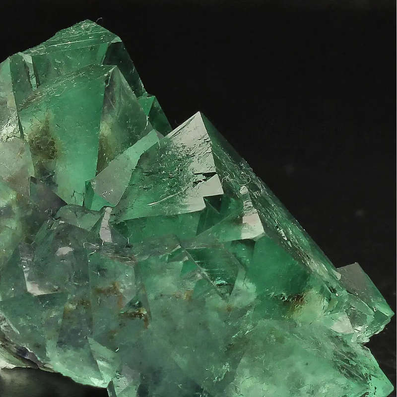 Rare Small Octahedral Fluorite Cluster with Green and Purple