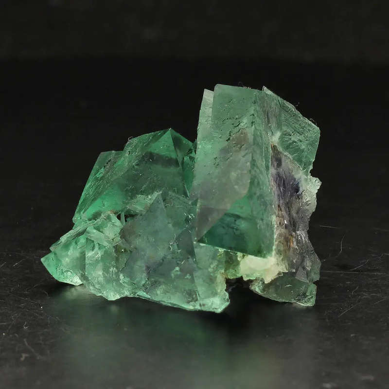 Rare Small Octahedral Fluorite Cluster with Green and Purple