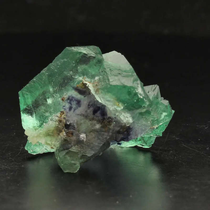 Rare Small Octahedral Fluorite Cluster with Green and Purple