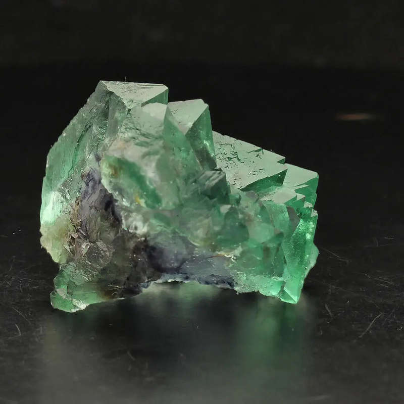 Rare Small Octahedral Fluorite Cluster with Green and Purple