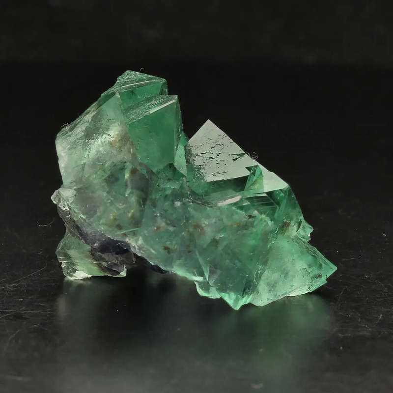 Rare Small Octahedral Fluorite Cluster with Green and Purple