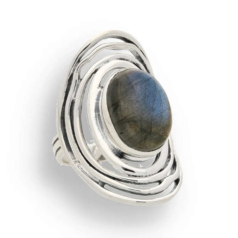 Labradorite Moonlit Mystique Ring  Unveil the Magic Within