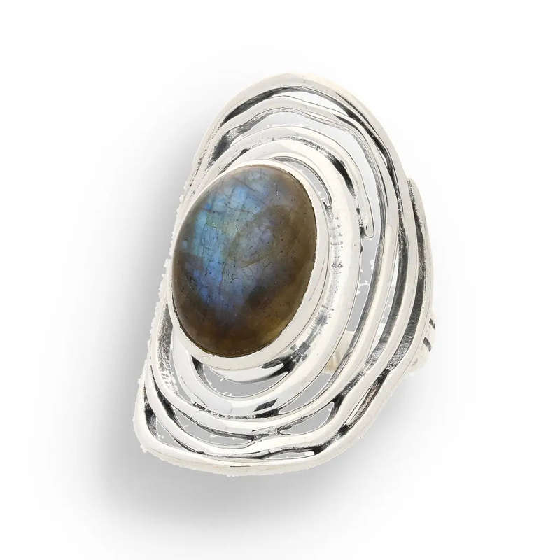 Labradorite Moonlit Mystique Ring  Unveil the Magic Within