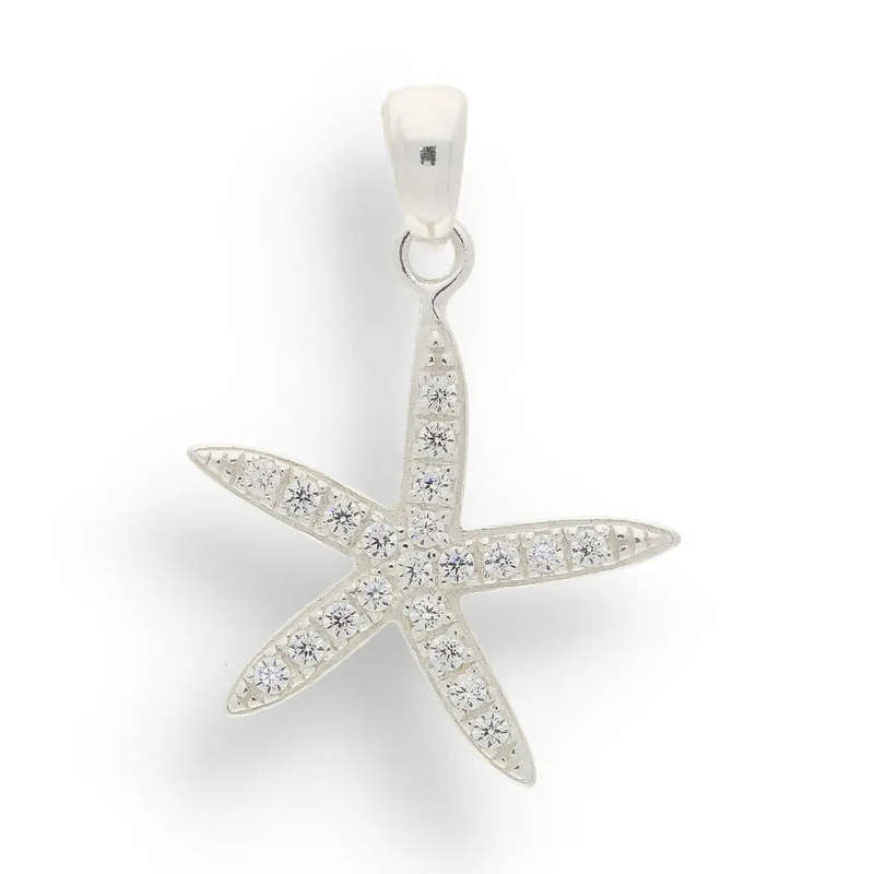 Sparkling Starfish: Your New Go-To Sterling Silver & CZ Necklace!