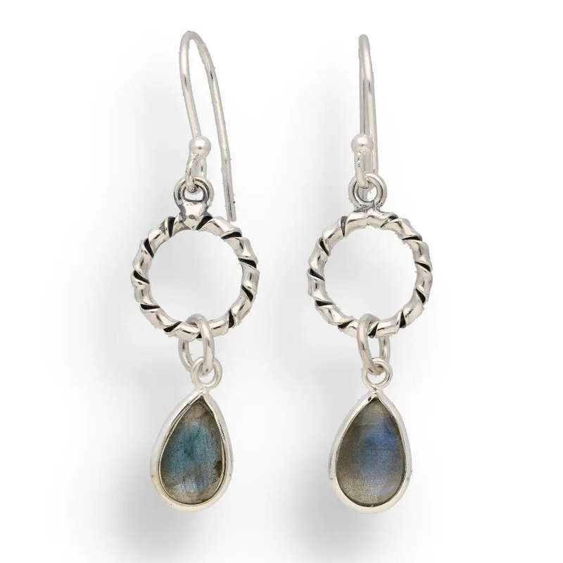 Wire & Whim: Labradorite Sterling Silver Earrings