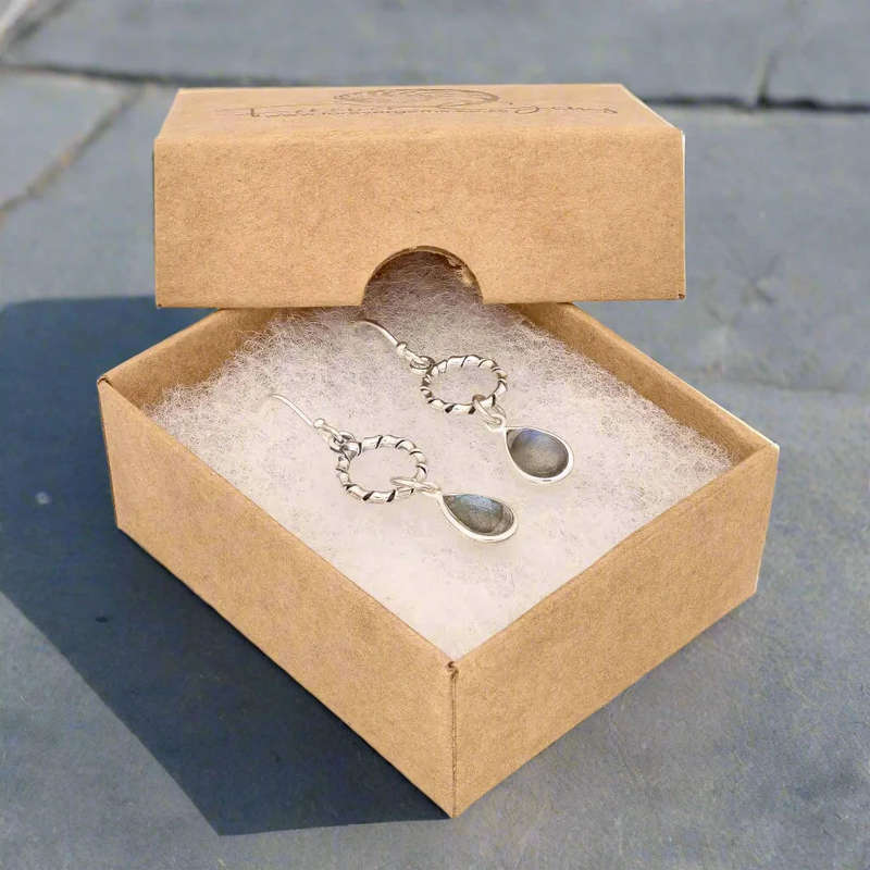 Wire & Whim: Labradorite Sterling Silver Earrings