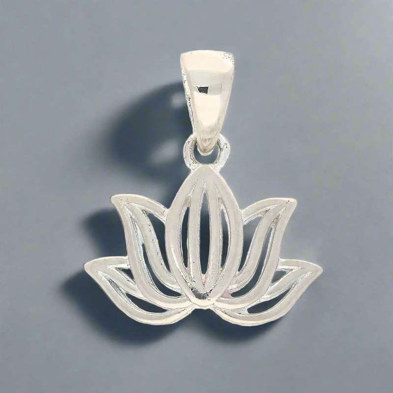 Pure Lotus Blossom Silver Necklace