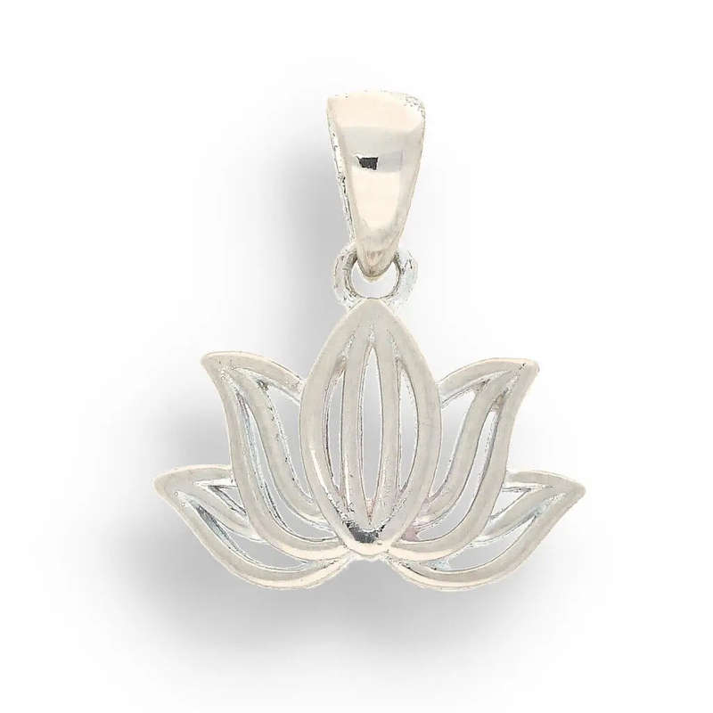 Pure Lotus Blossom Silver Necklace