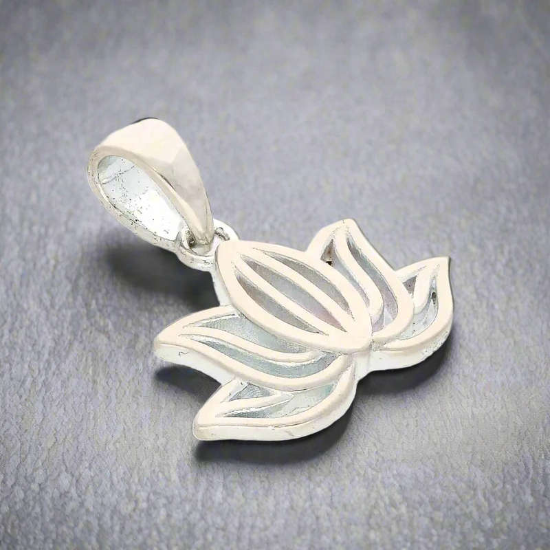 Pure Lotus Blossom Silver Necklace
