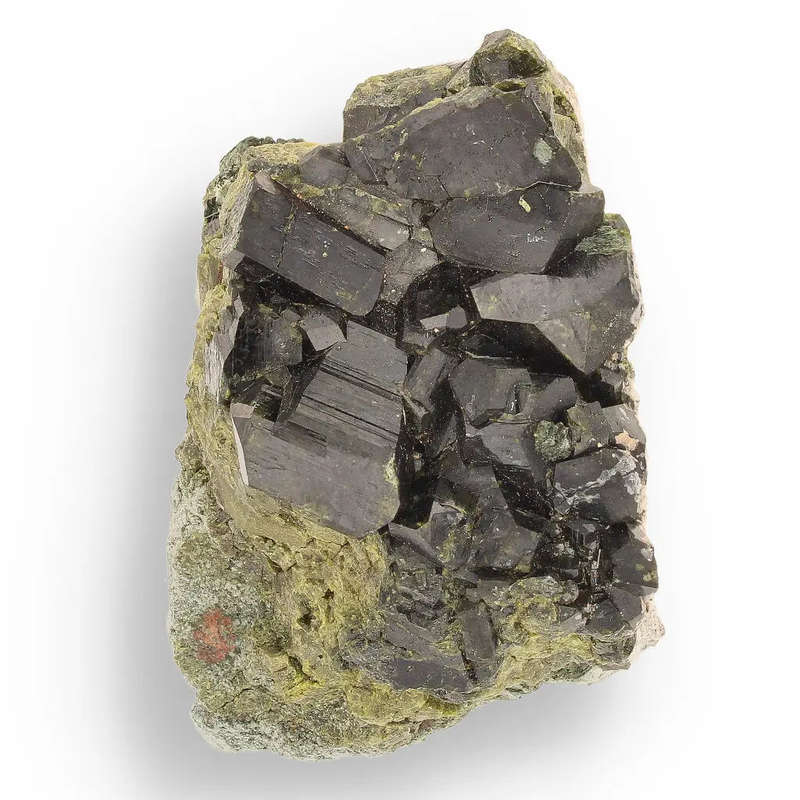 Epidote Cluster on Matrix: Peru's Power Stone