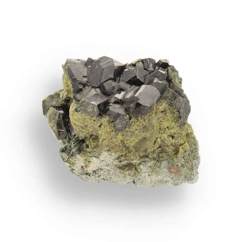 Epidote Cluster on Matrix: Peru's Power Stone