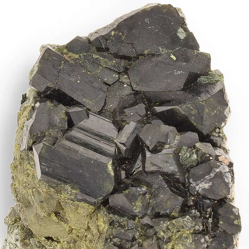 Epidote Cluster on Matrix: Peru's Power Stone