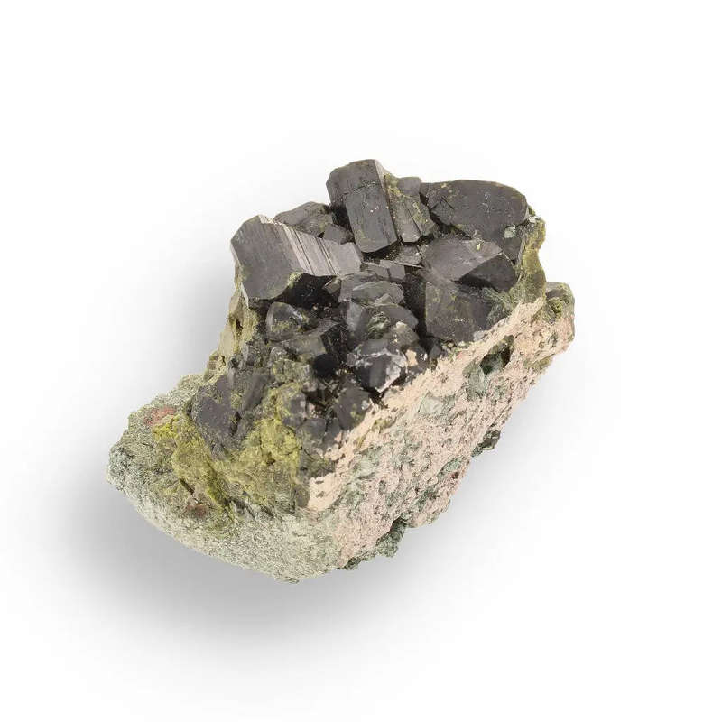 Epidote Cluster on Matrix: Peru's Power Stone