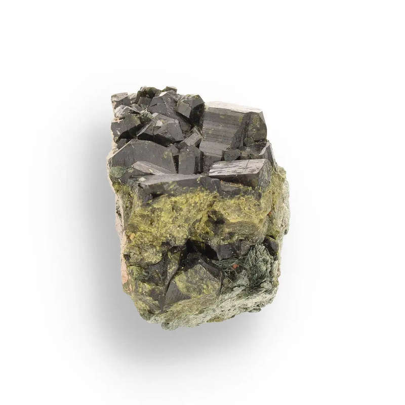 Epidote Cluster on Matrix: Peru's Power Stone
